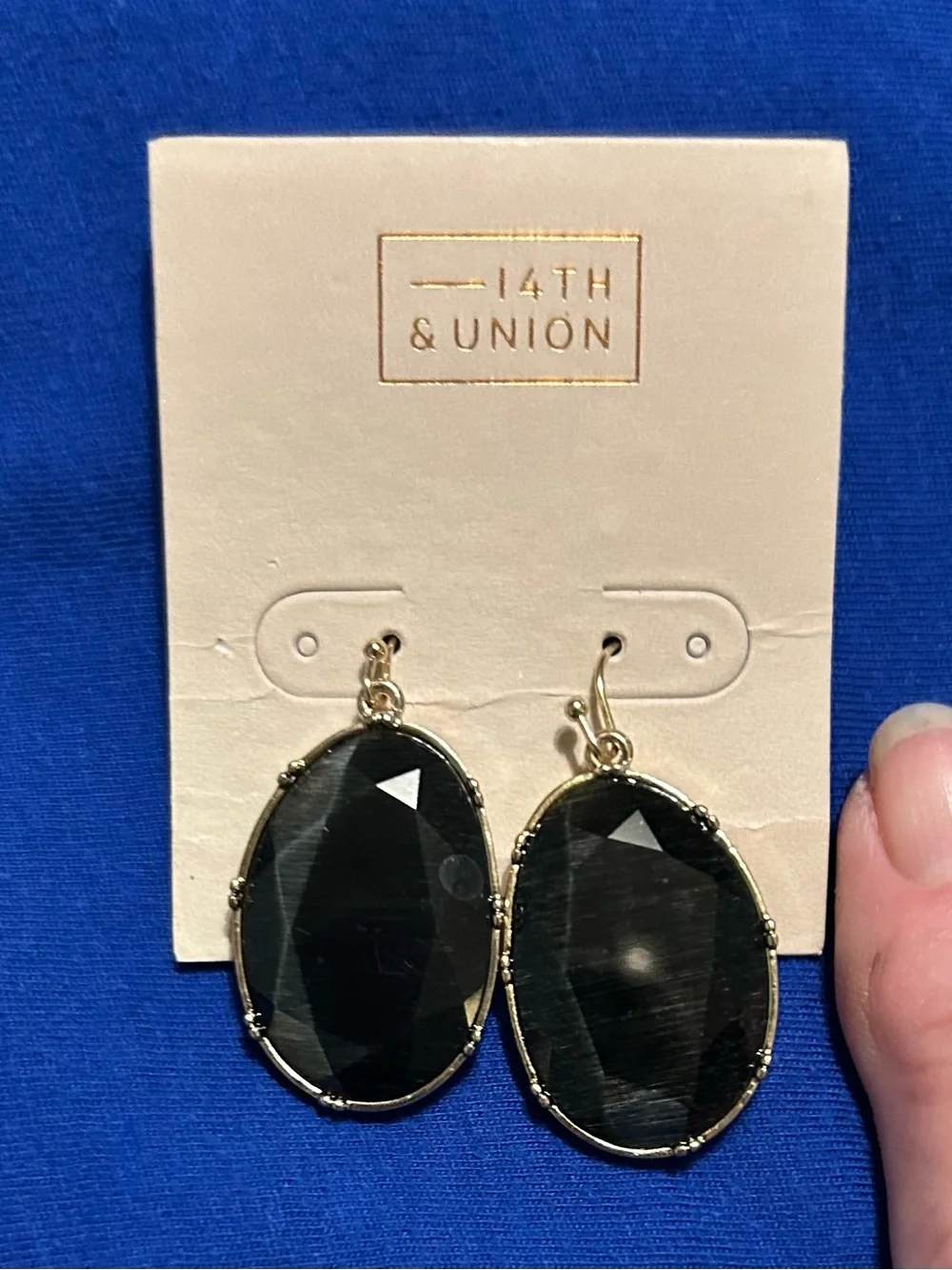 NWT Bundle 4 Pairs Nordstrom Rack 14th & Union Gold and Stone Fashion Earrings